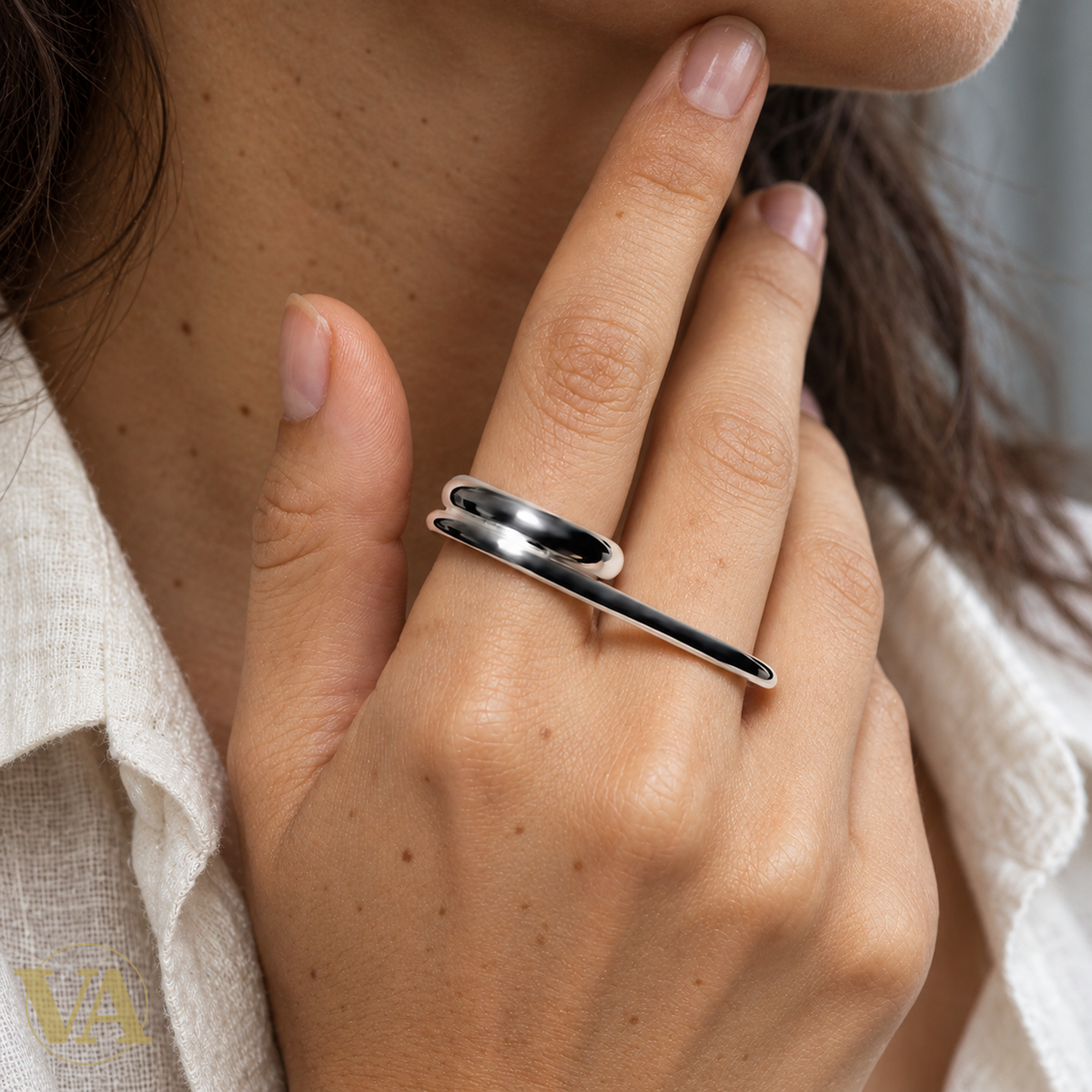 Bague Grant en argent 925 rhodié — porté corrigé 3