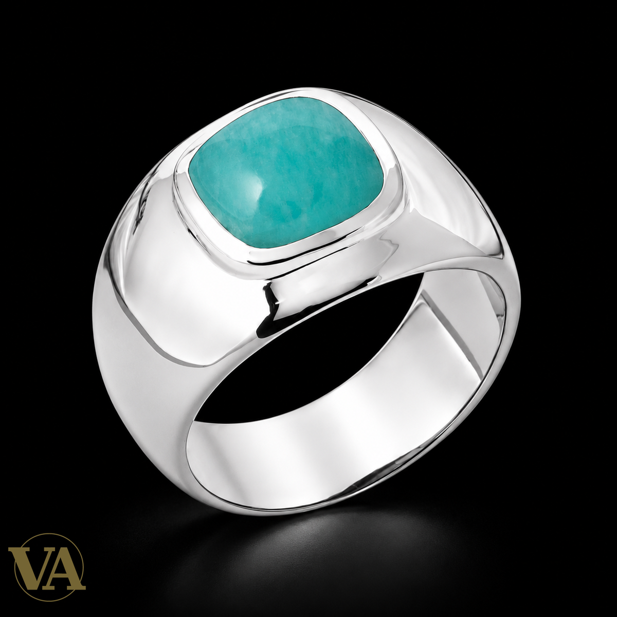 Bague femme en argent 925 — vue principale sur fond noir