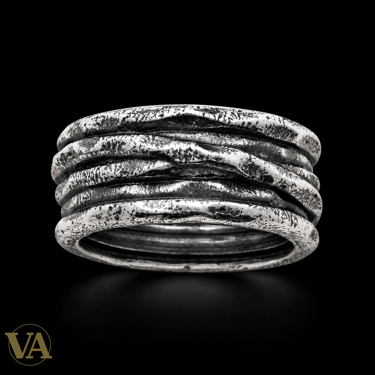 Bague homme argent 925 référence 1954100, vue représentative sur fond noir