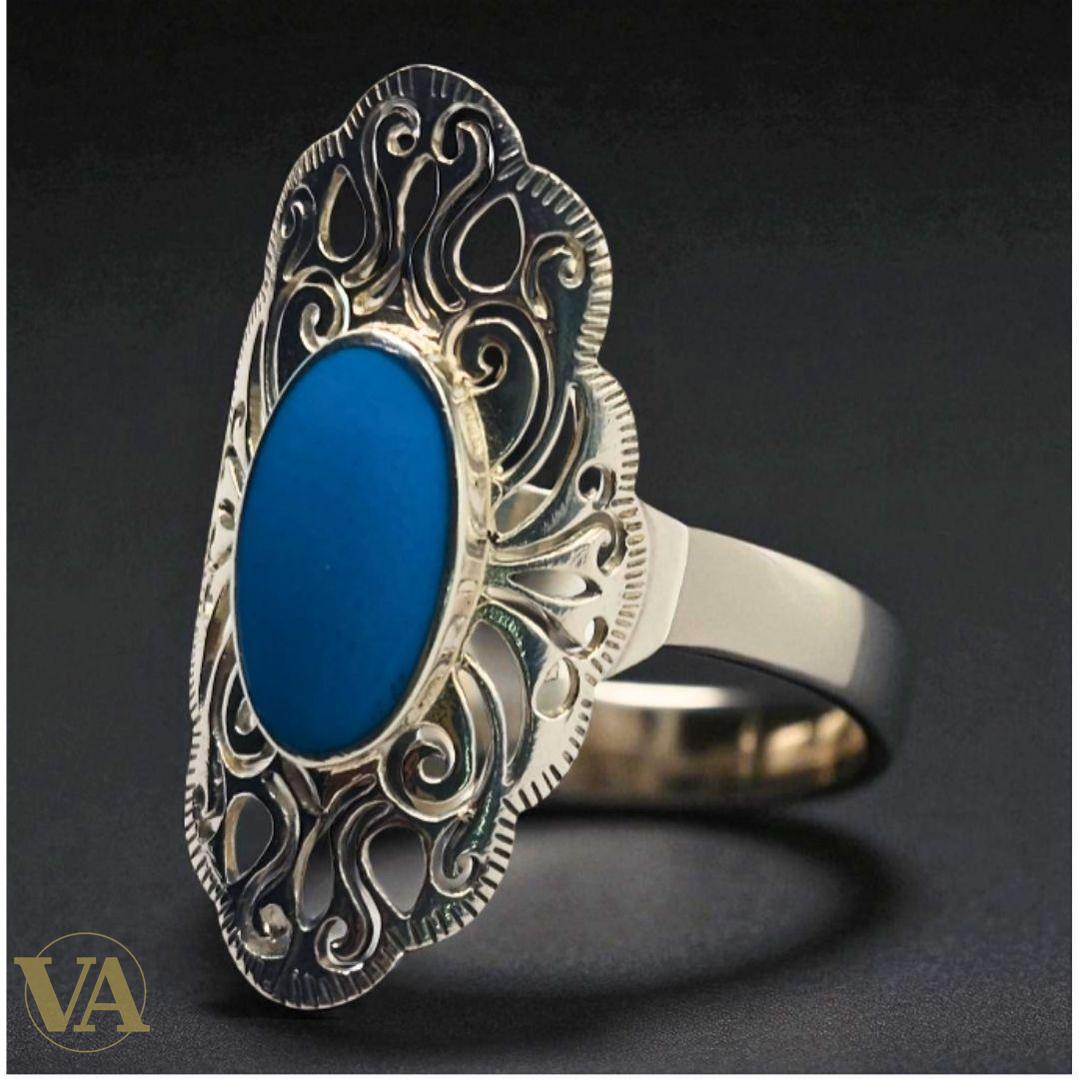Bague Femme Argent 925 et Turquoise Ovale