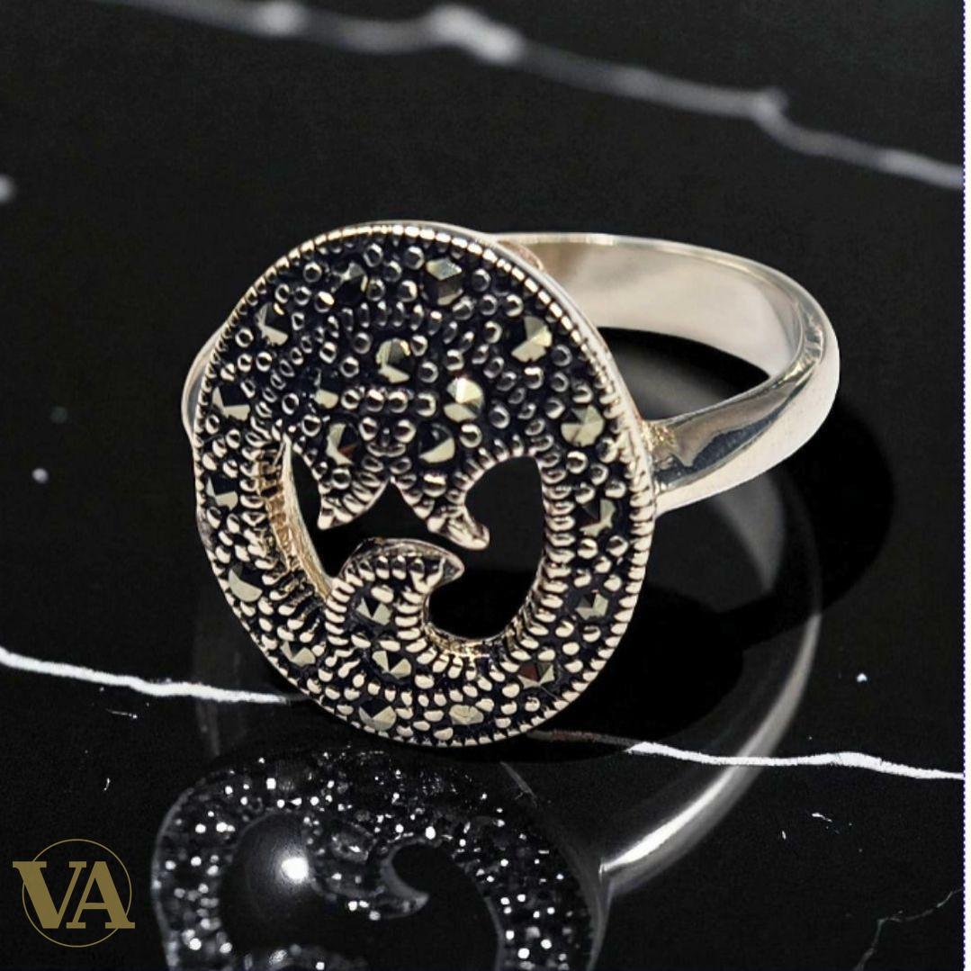 Bague femme argent 925 marcassite