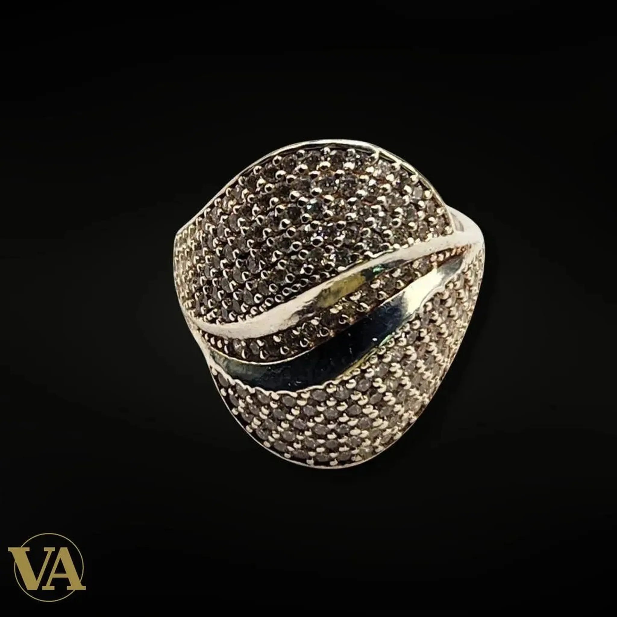 Bague Femme argent 925 pavée zirconiums - Argent 925 - Vindicta