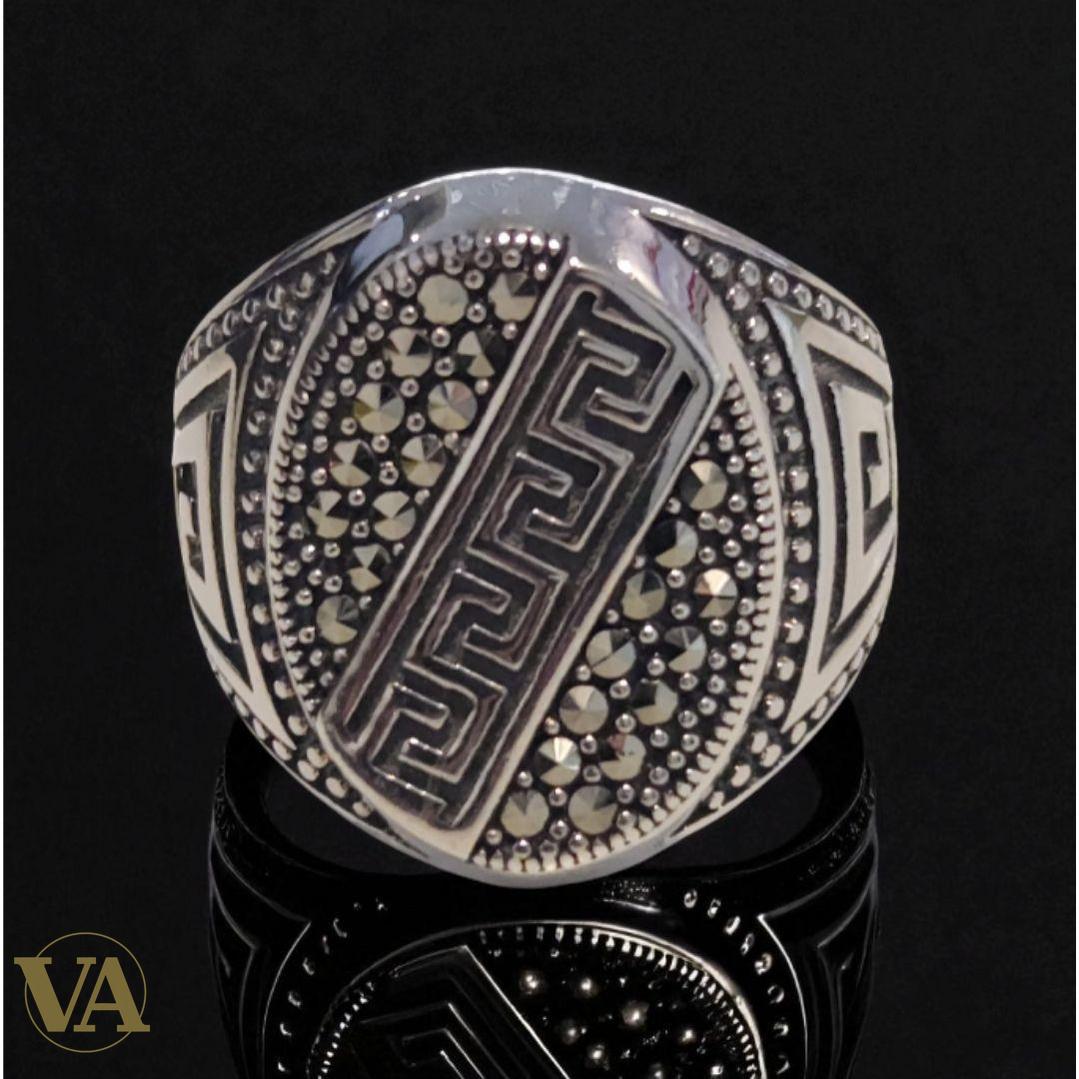 Bague Homme Argent 925 & Marcassite