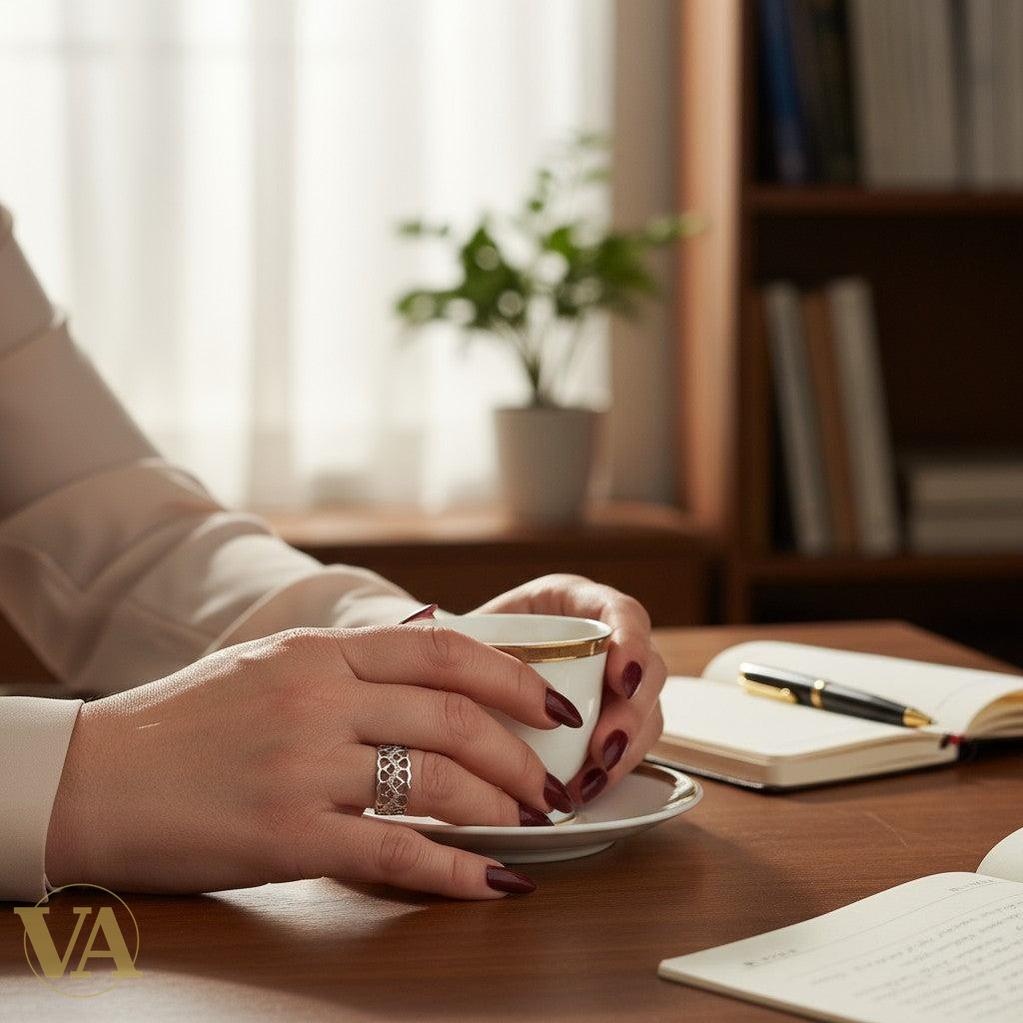 Bague femme Ajourée Argent 925 – Motif géométrique & Marcassites