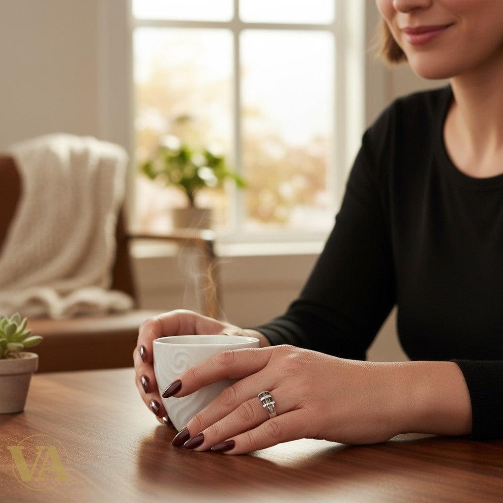 Bague femme Multicolore Argent 925 – Pierres facettées