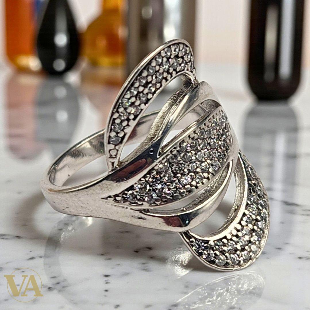 Bague Entrelacs Argent 925 – Oxyde de Zirconium