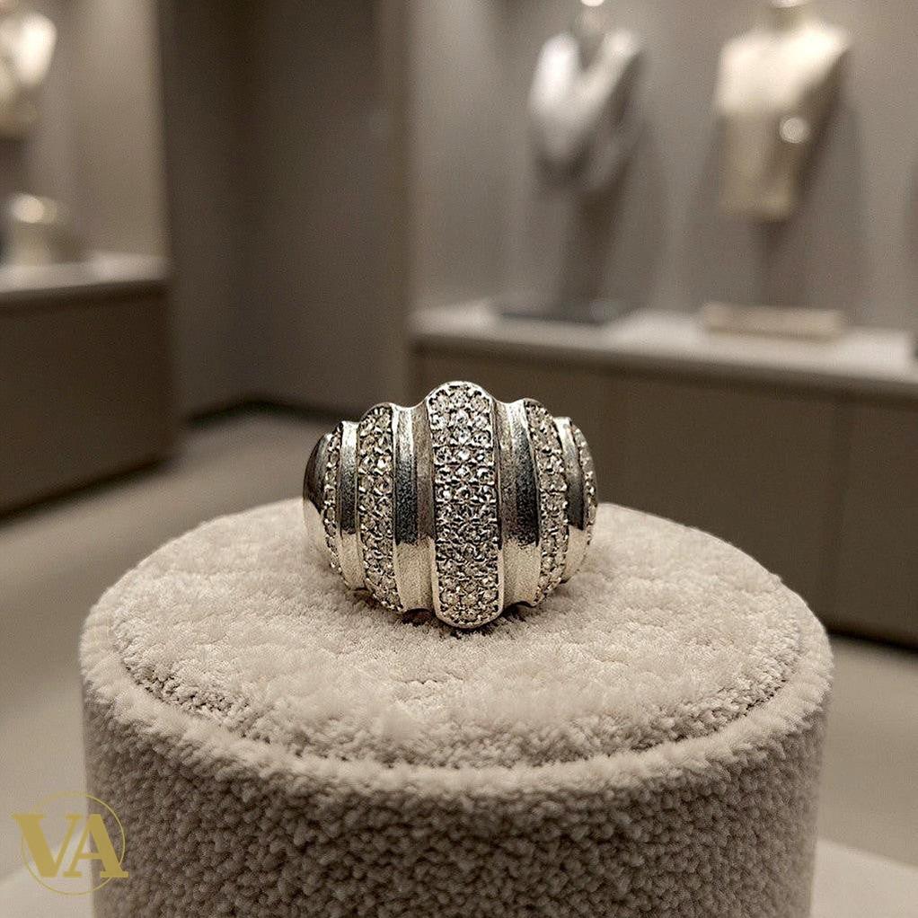 Bague argent 925 T57 pavée zirconiums – Éclat raffiné