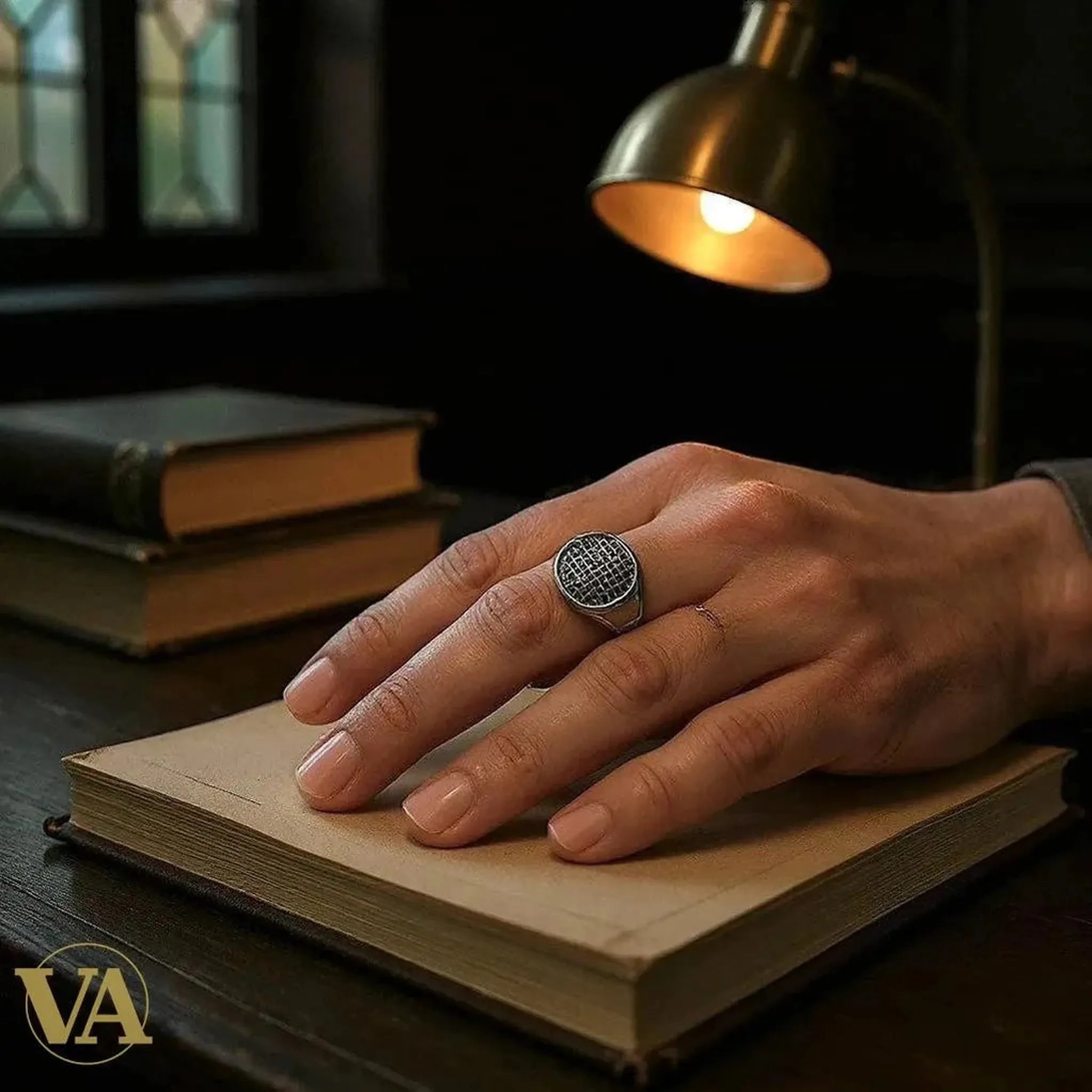 Bague homme argent 925 pavée pierres noires | Bijoux Vindicta