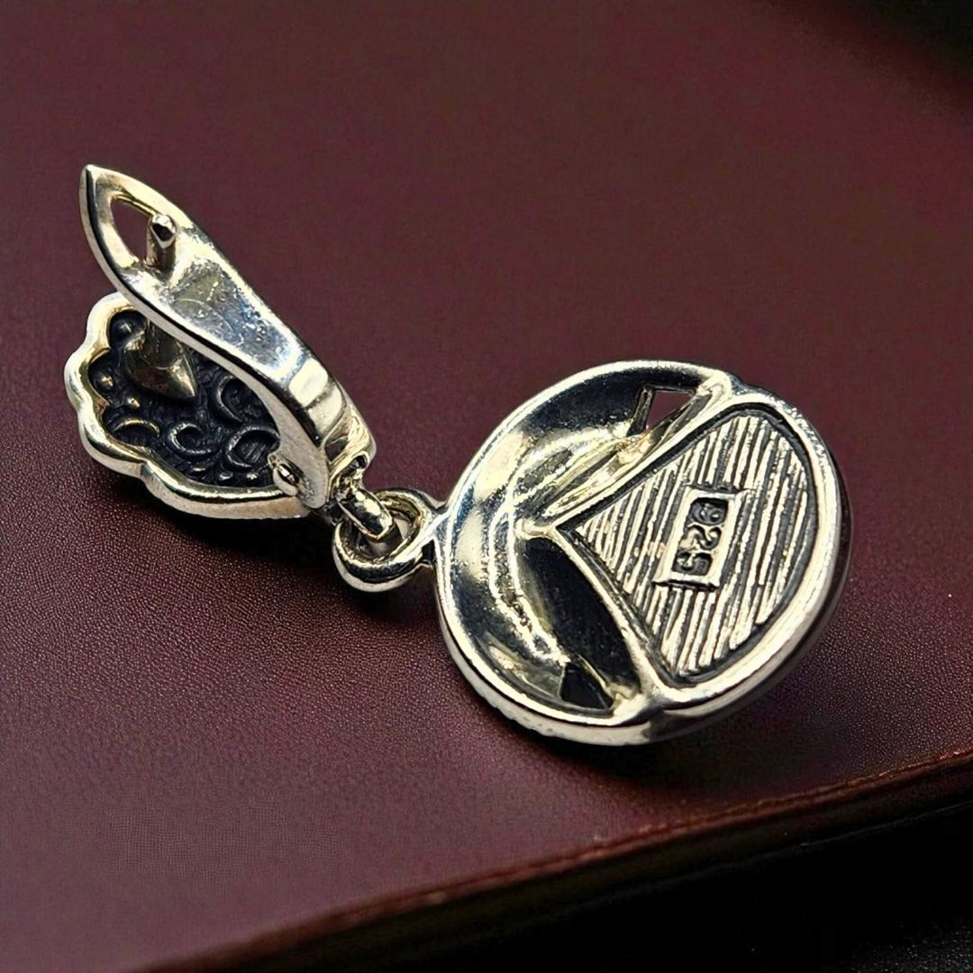 Boucles d’oreilles en argent 925, marcassite & cornaline
