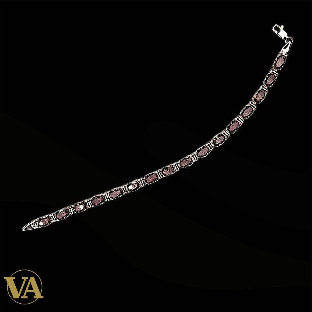 Bracelet Femme argent 925 & sultanite – Pierre changeante | Bijoux Vindicta