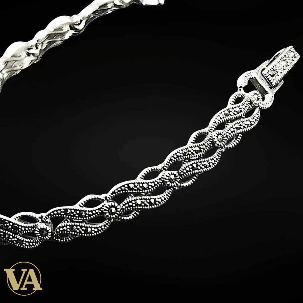 Bracelet Femme Argent 925 avec Marcassite