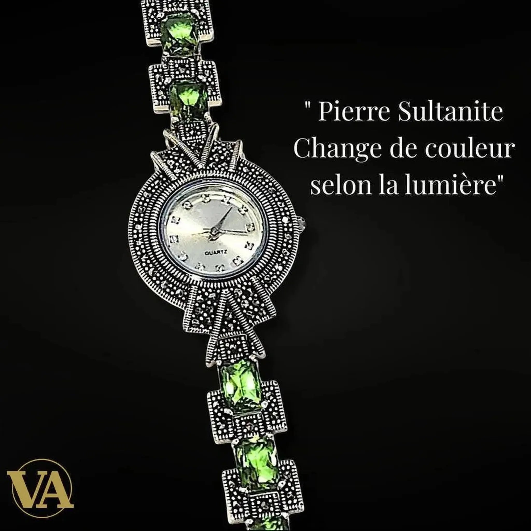 Bracelet-Montre Femme Argent 925 – Marcassite & Sultanite - Argent 925 - Vindicta