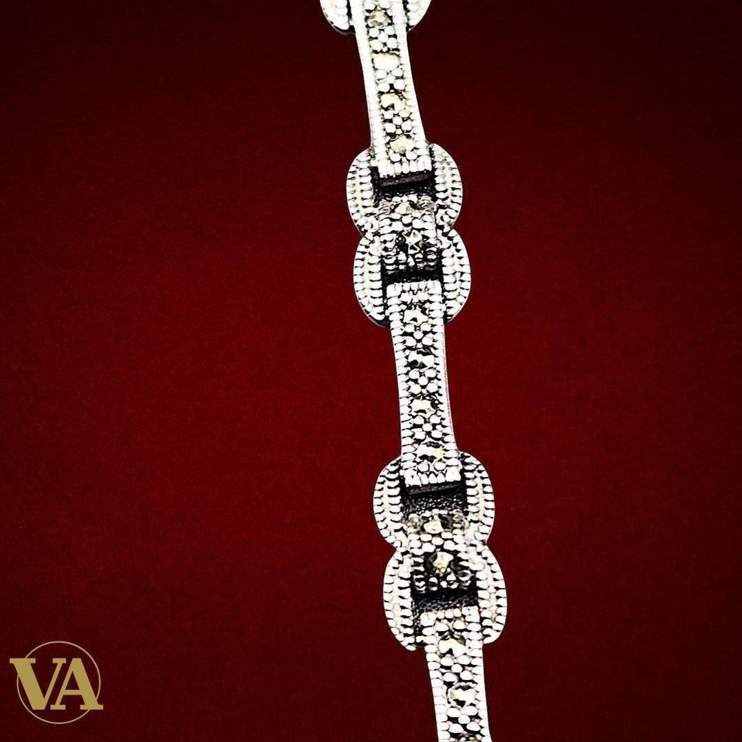 Bracelet Femme en Argent 925 et Marcassite | Bijoux Vindicta