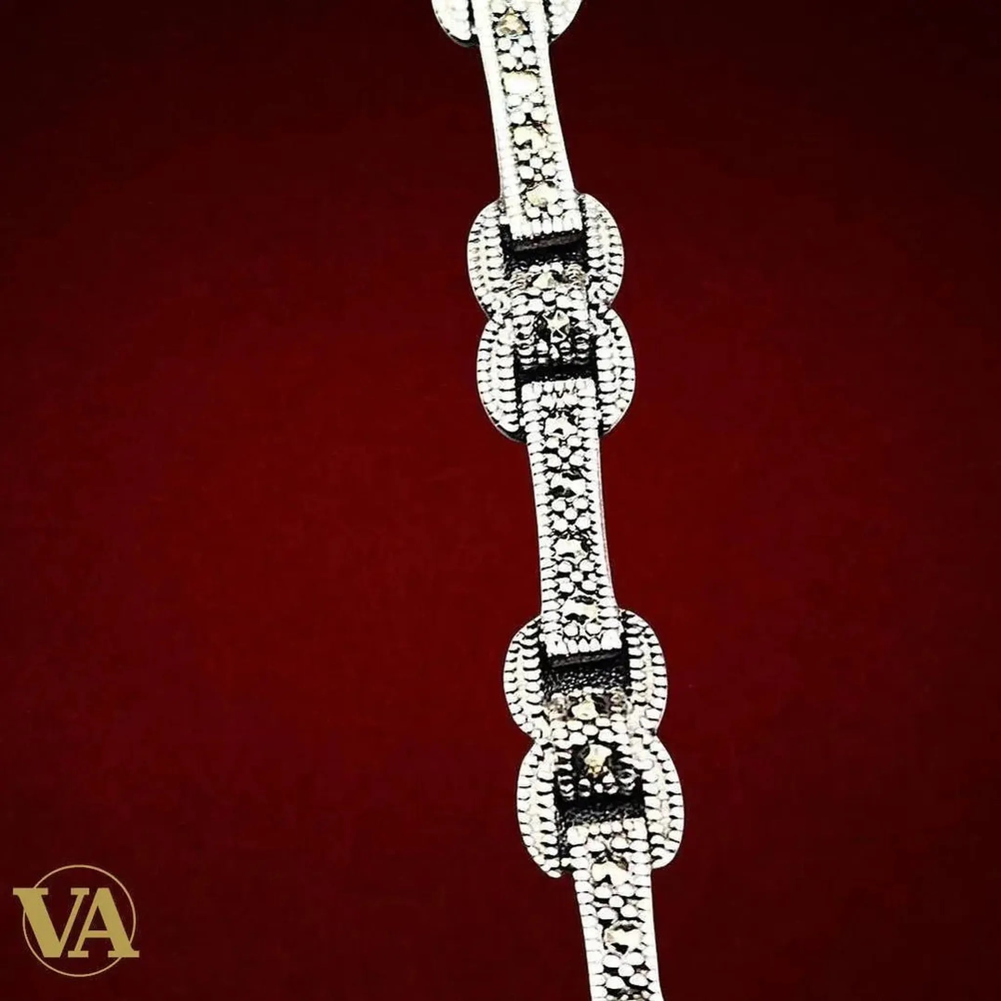 Bracelet Femme en Argent 925 et Marcassite | Bijoux Vindicta