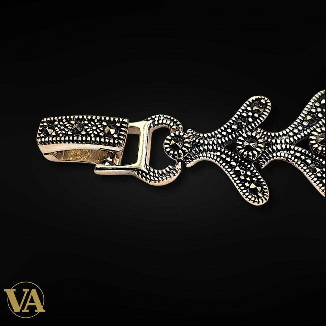 Bracelet-Montre Femme Argent 925 & Marcassite | Bijoux Vindicta