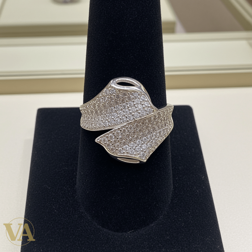 Bague Femme Florale en Argent 925 – Oxydes de Zirconium - Argent 925 - Vindicta