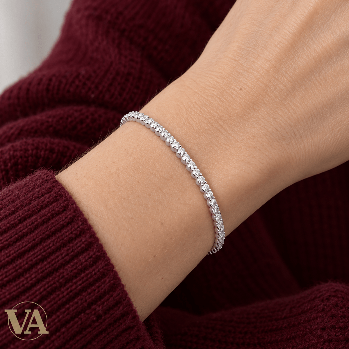 Jonc Femme Argent 925 Rhodié — Ruban aux Reliefs Réguliers - Argent 925 - Vindicta