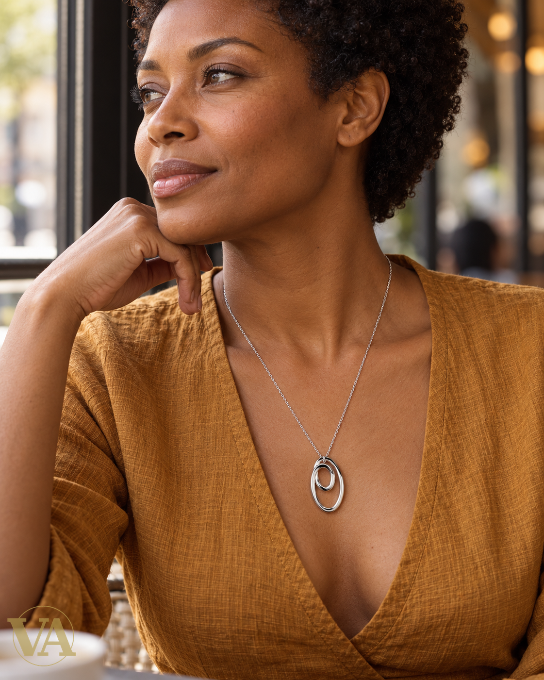 Collier Gardner en argent 925 porté