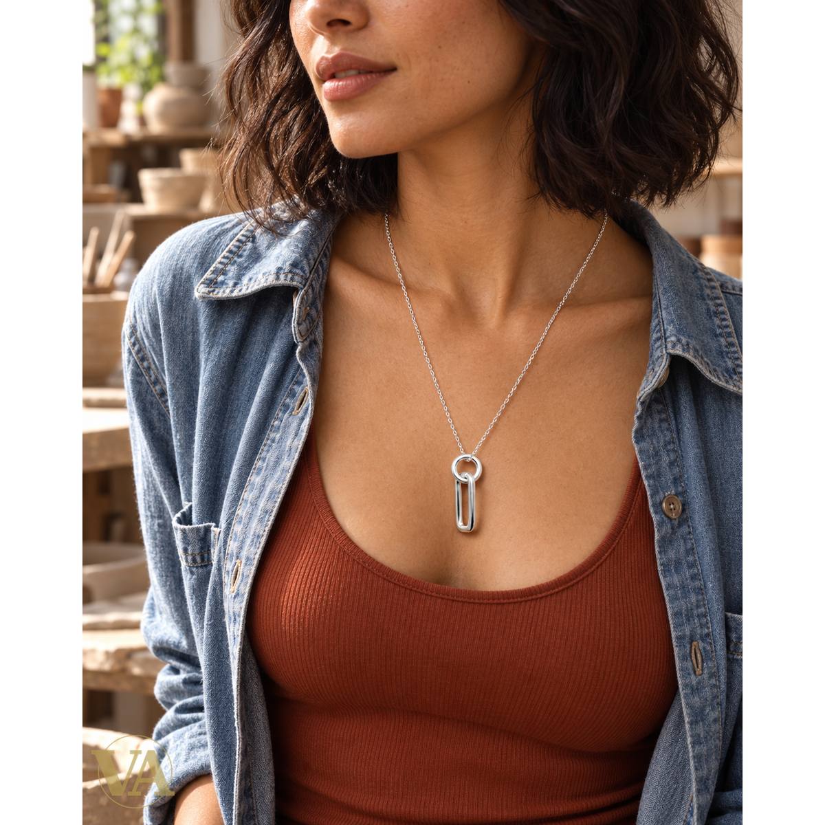 Collier 4300017 en argent 925 porté