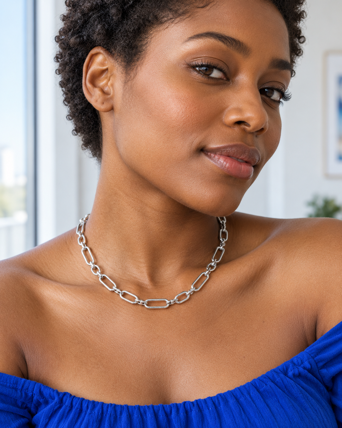 Collier argent 925 721765, porté dans une scène naturelle 2