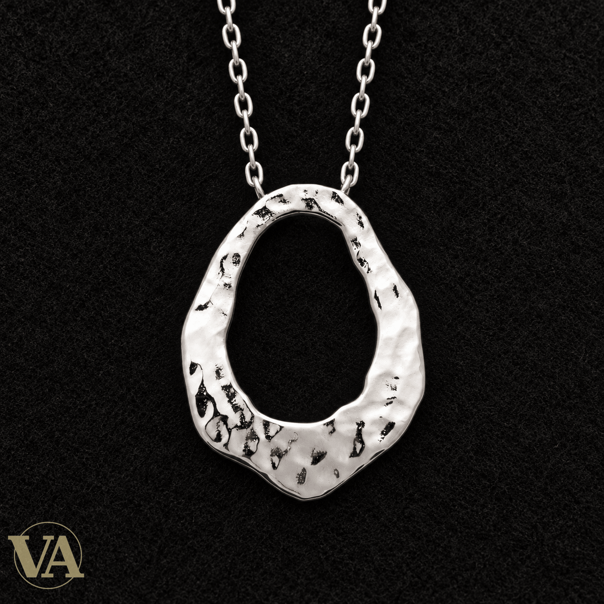 Collier goutte martelée en argent 925 - Argent 925 - Vindicta