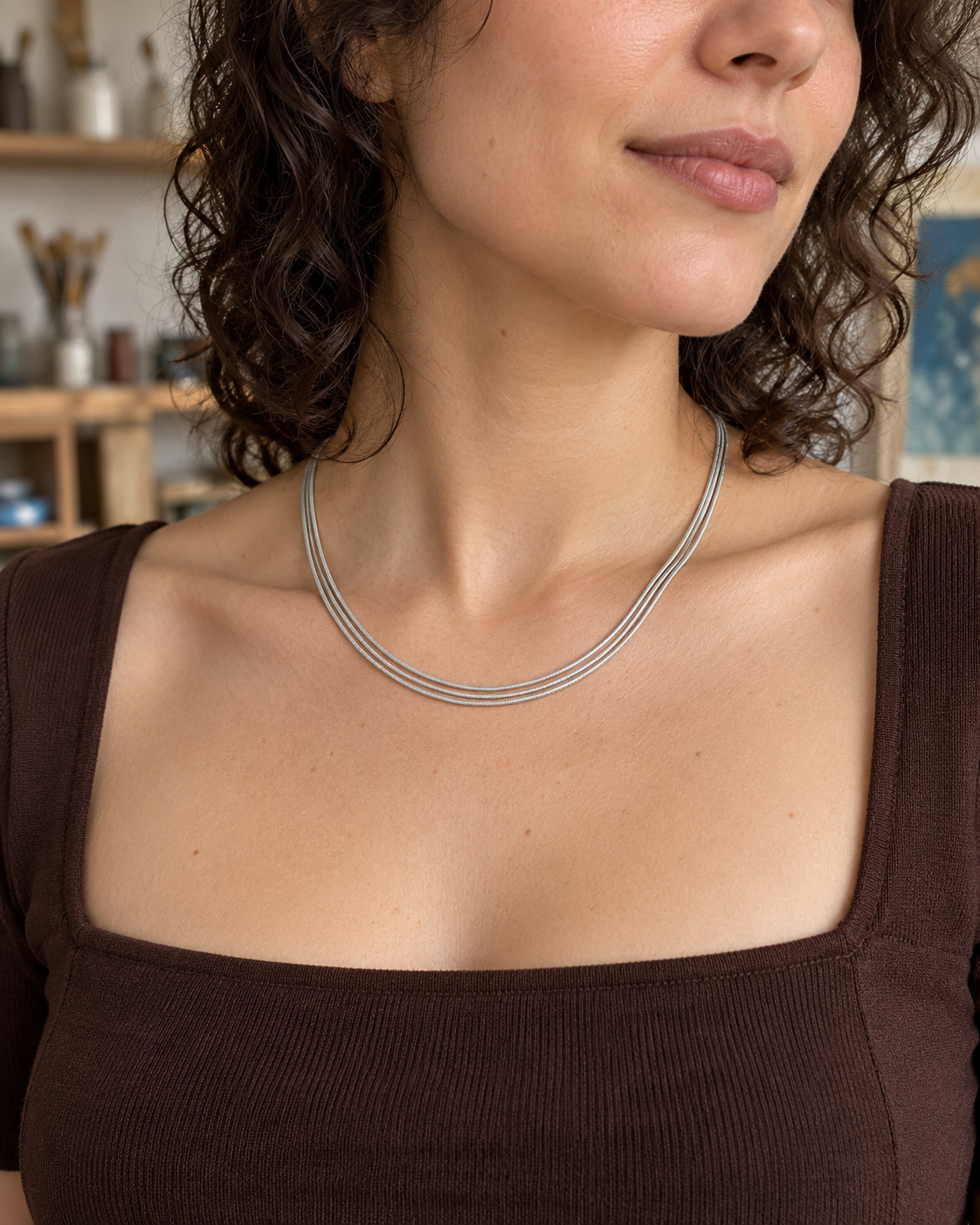 Collier argent 925 741320, nouvelle scène portée 1