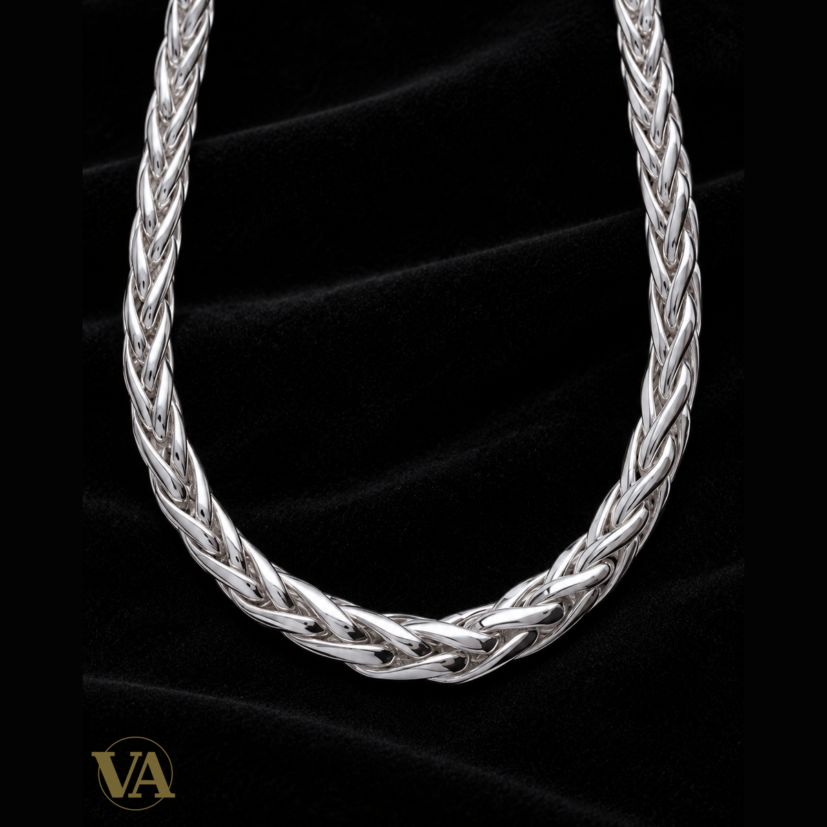 Collier femme argent 925 rhodié 748003, vue studio sur fond noir