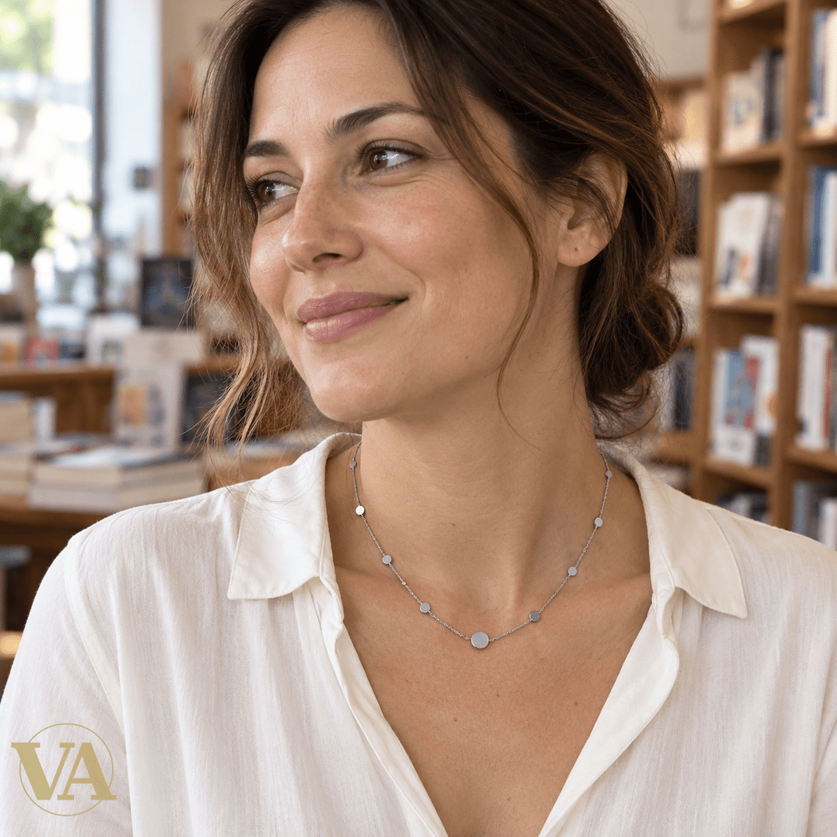 Collier Argent 925 Rhodié — Pastilles Délicates - Argent 925 - Vindicta