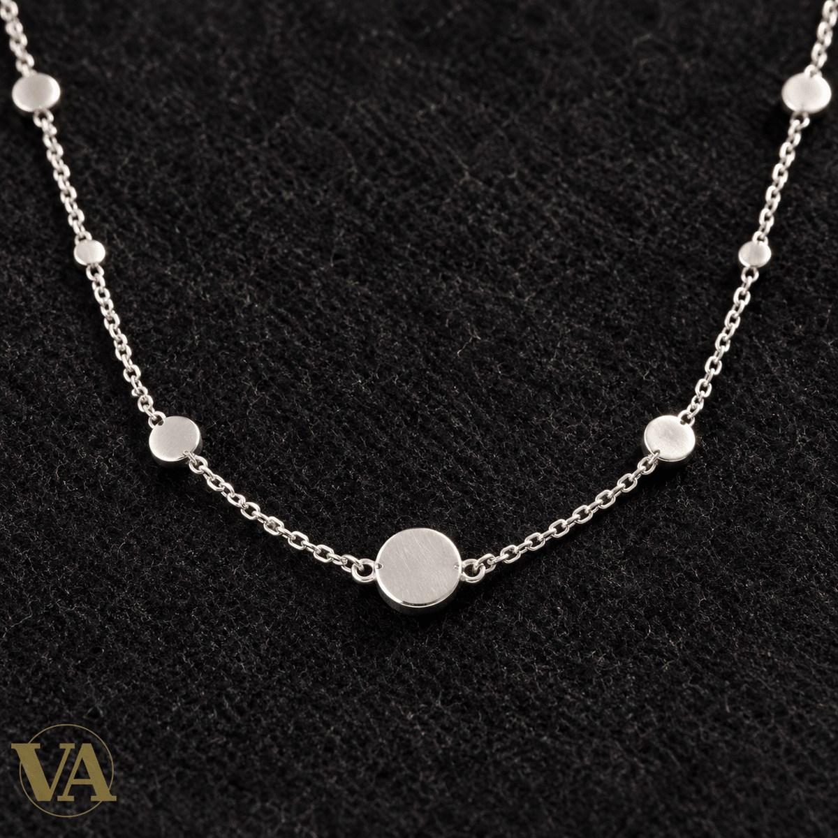 Collier Argent 925 Rhodié — Pastilles Délicates - Argent 925 - Vindicta