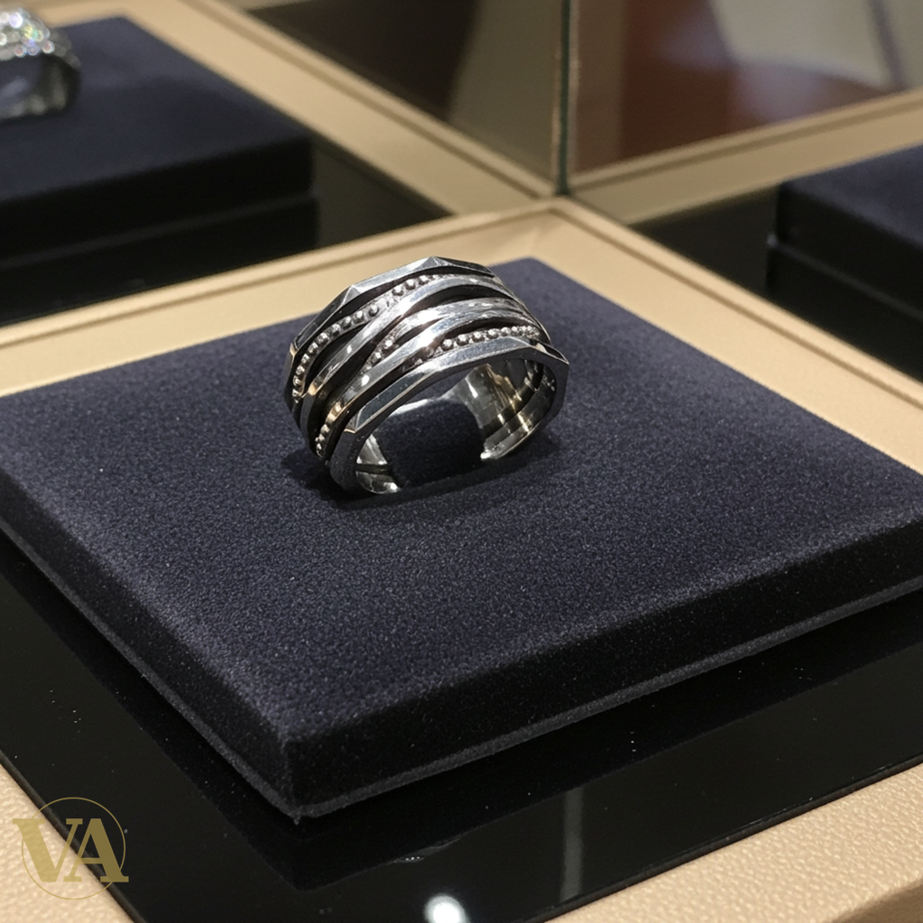 Anneau Homme Argent 925 – Design Torsadé Martelé-Vindicta : Bijoux Argent 925 Massif, Luxe et Héritage