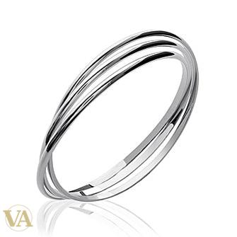 Trio de joncs argent 925 rhodié entrelacés - Argent 925 - Vindicta