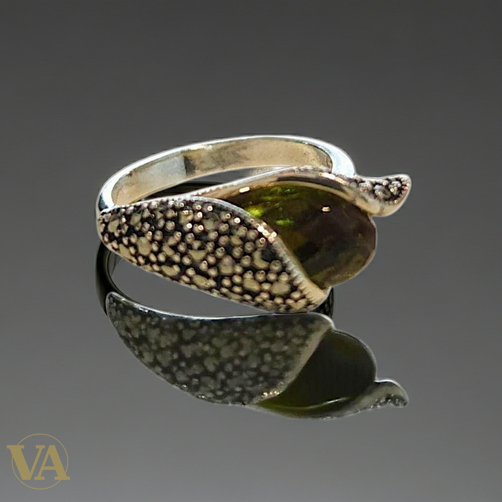 Bague femme argent 925 marcassites – Sultanite cabochon enveloppée-Vindicta : Bijoux Argent 925 Massif, Luxe et Héritage