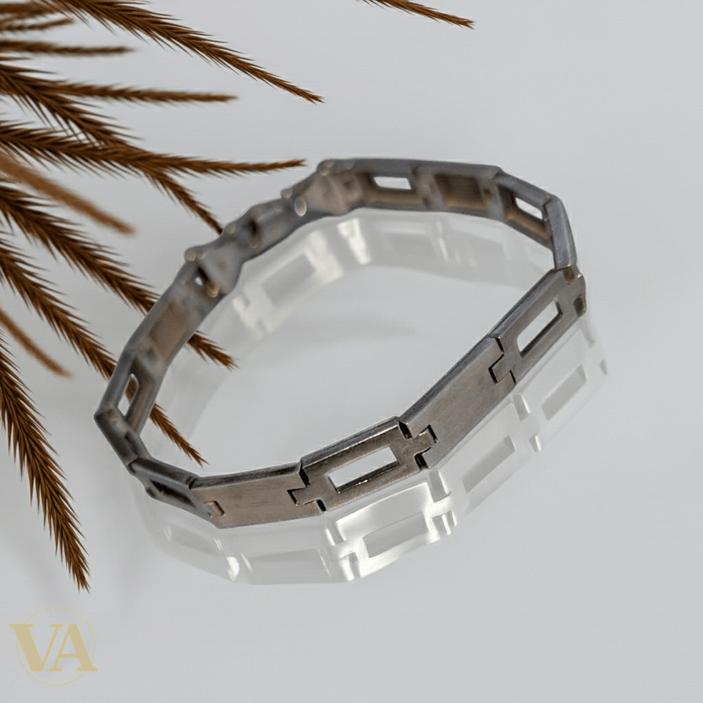 Bracelet Homme Argent 925 – Maillons Rectangulaires 7 mm - Argent 925 - Vindicta