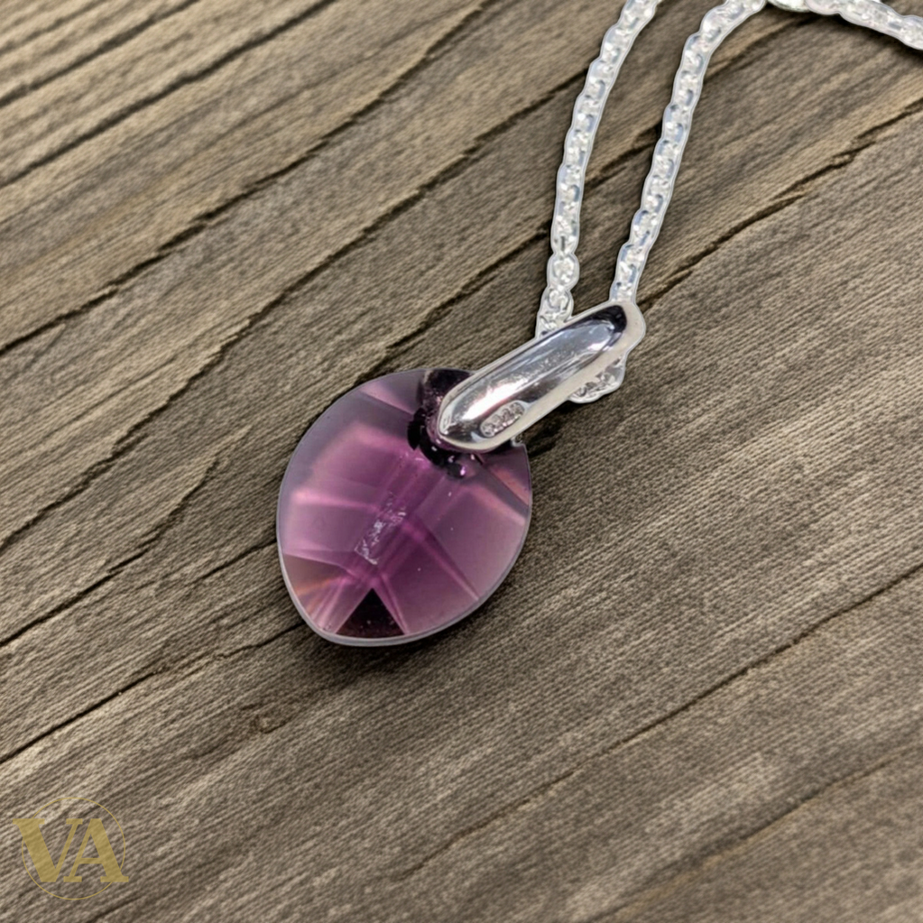 Collier Femme Améthyste Argent 925 - Pendentif Pierre Naturelle Violette-Vindicta : Bijoux Argent 925 Massif, Luxe et Héritage