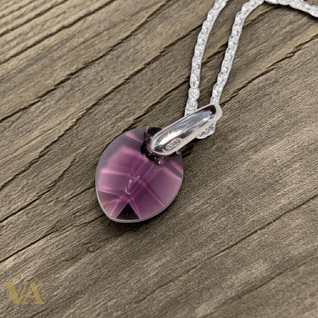 Collier Femme Améthyste Argent 925 - Pendentif Pierre Naturelle Violette - Argent 925 - Vindicta