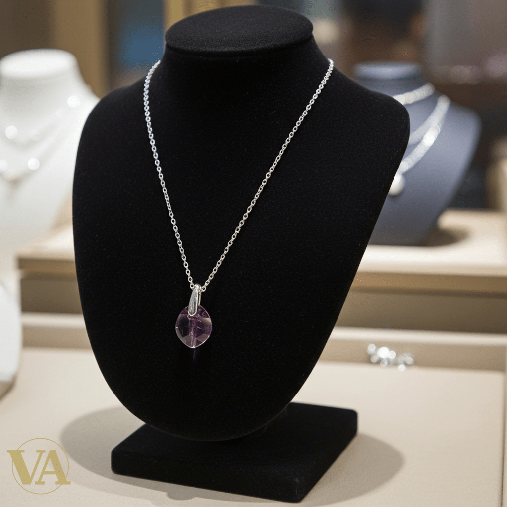 Collier Femme Améthyste Argent 925 - Pendentif Pierre Naturelle Violette - Argent 925 - Vindicta