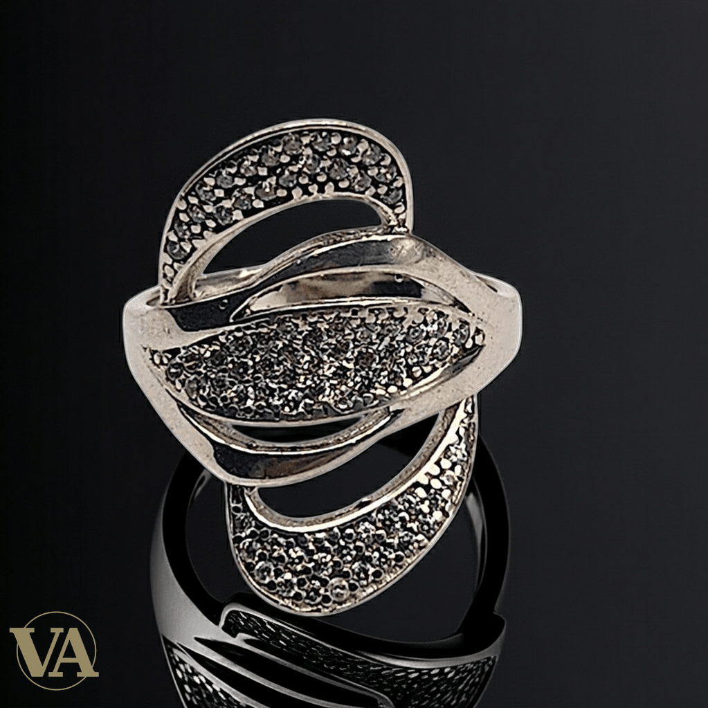 Bague Femme Entrelacs Argent 925 – Oxyde de Zirconium - Argent 925 - Vindicta