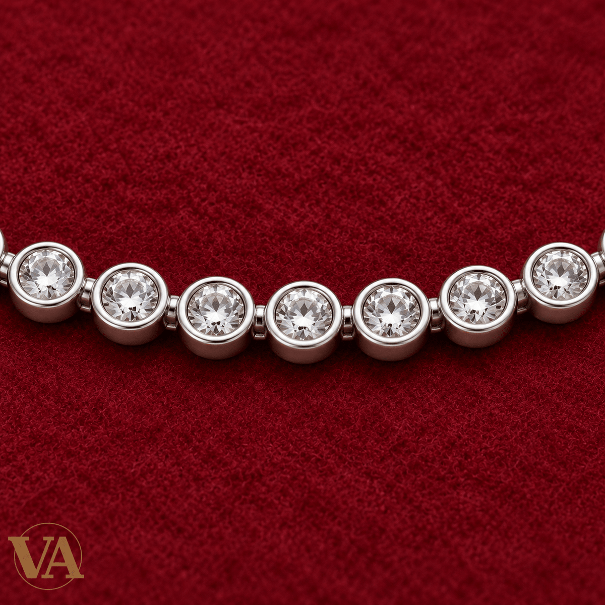 Bracelet rivière de zirconiums sertis clos en argent 925 rhodié - Argent 925 - Vindicta
