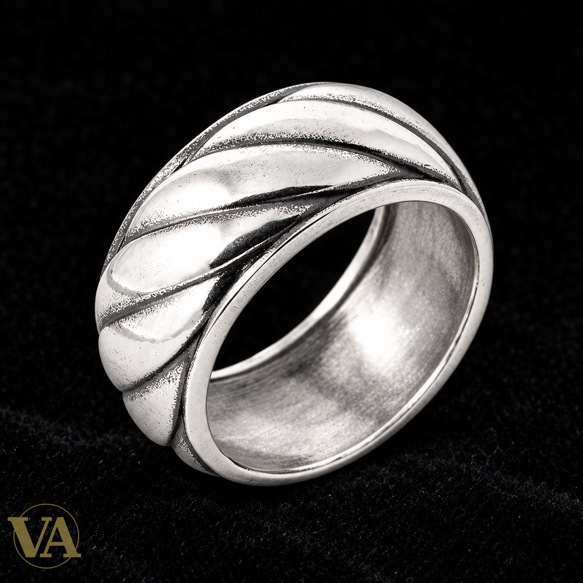 Bague argent 925 1937800 — vue sur fond noir