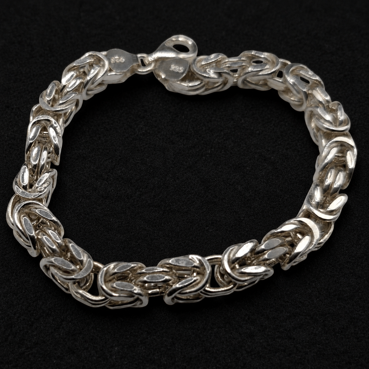 Bracelet Homme Argent 925 – Maille Tressée Large 8 mm - Argent 925 - Vindicta