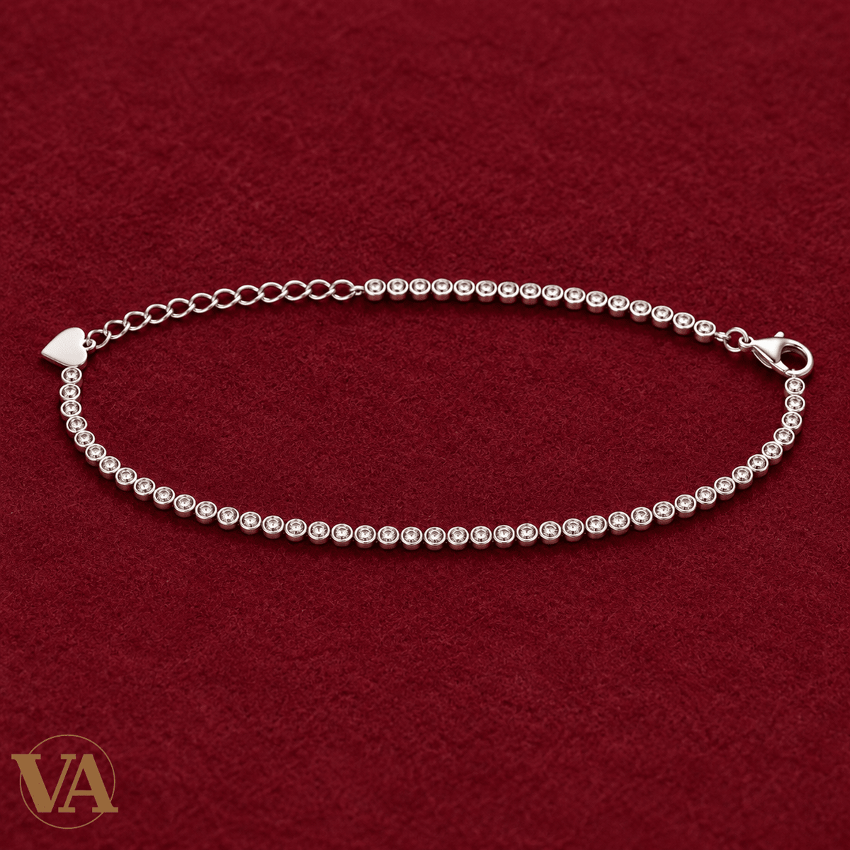 Bracelet rivière de zirconiums sertis clos en argent 925 rhodié - Argent 925 - Vindicta