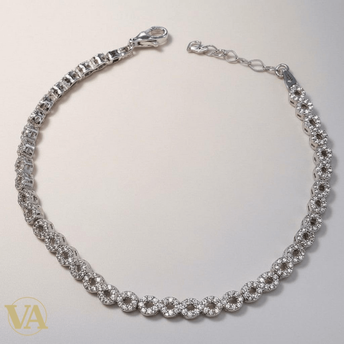 Bracelet Femme Argent 925 Oxydes Noirs – Contraste Élégant - Argent 925 - Vindicta