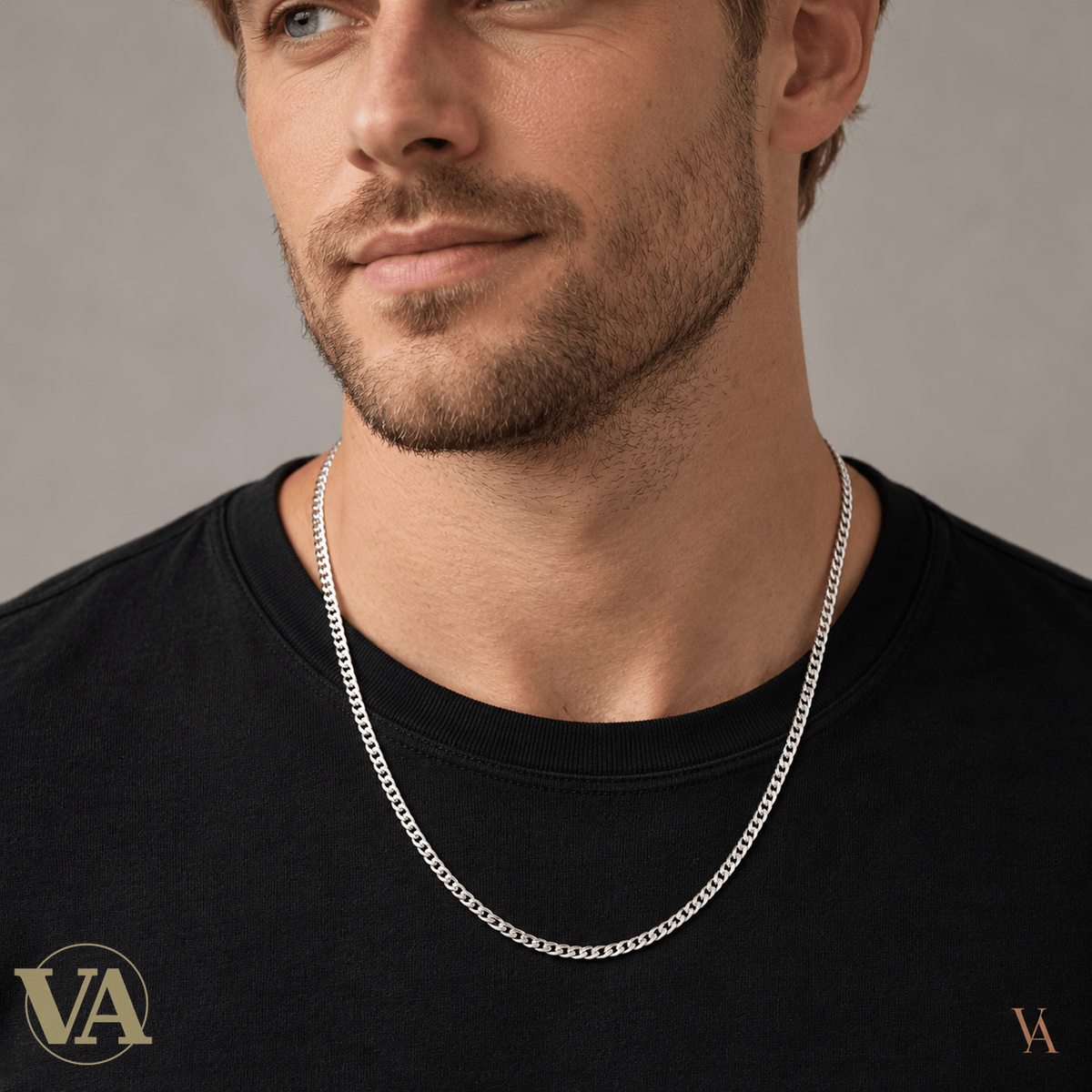 Chaîne Homme Argent 925 – Gourmette diamantée 4 faces 2,5 mm - Argent 925 - Vindicta