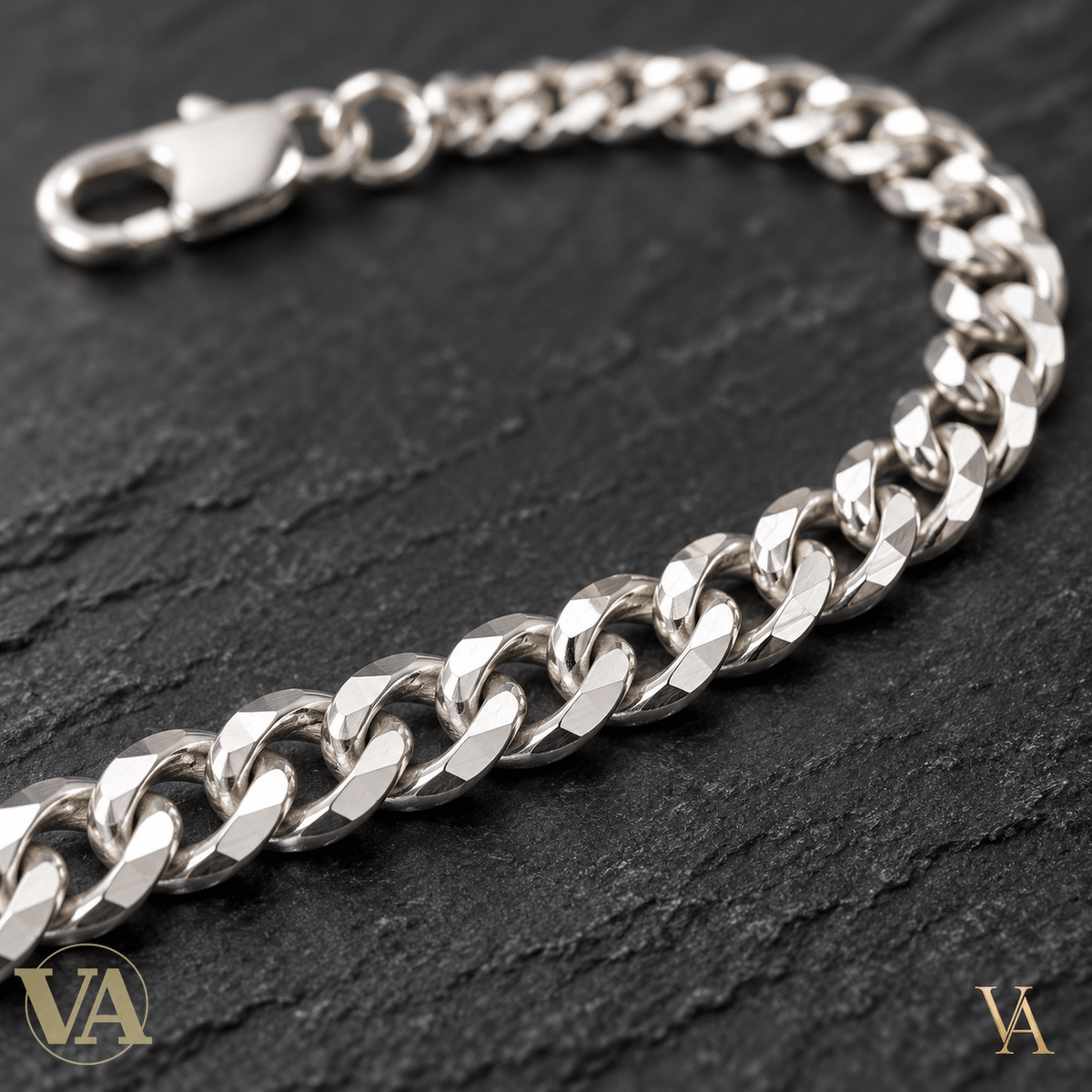 Chaîne Homme Argent 925 – Gourmette diamantée 4 faces 3 mm - Argent 925 - Vindicta