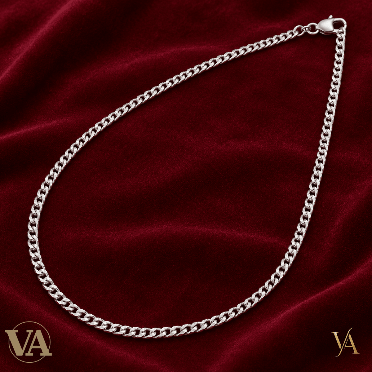 Chaîne Homme Argent 925 – Gourmette diamantée 4 faces 3 mm - Argent 925 - Vindicta