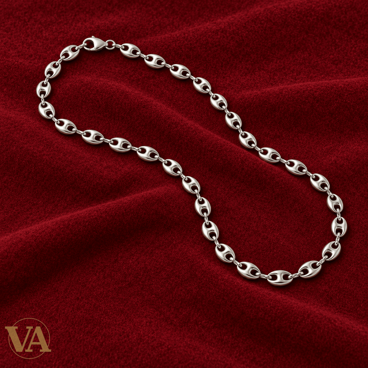 Chaîne Homme Argent 925 – Grain de Café Bombé 5 mm - Argent 925 - Vindicta