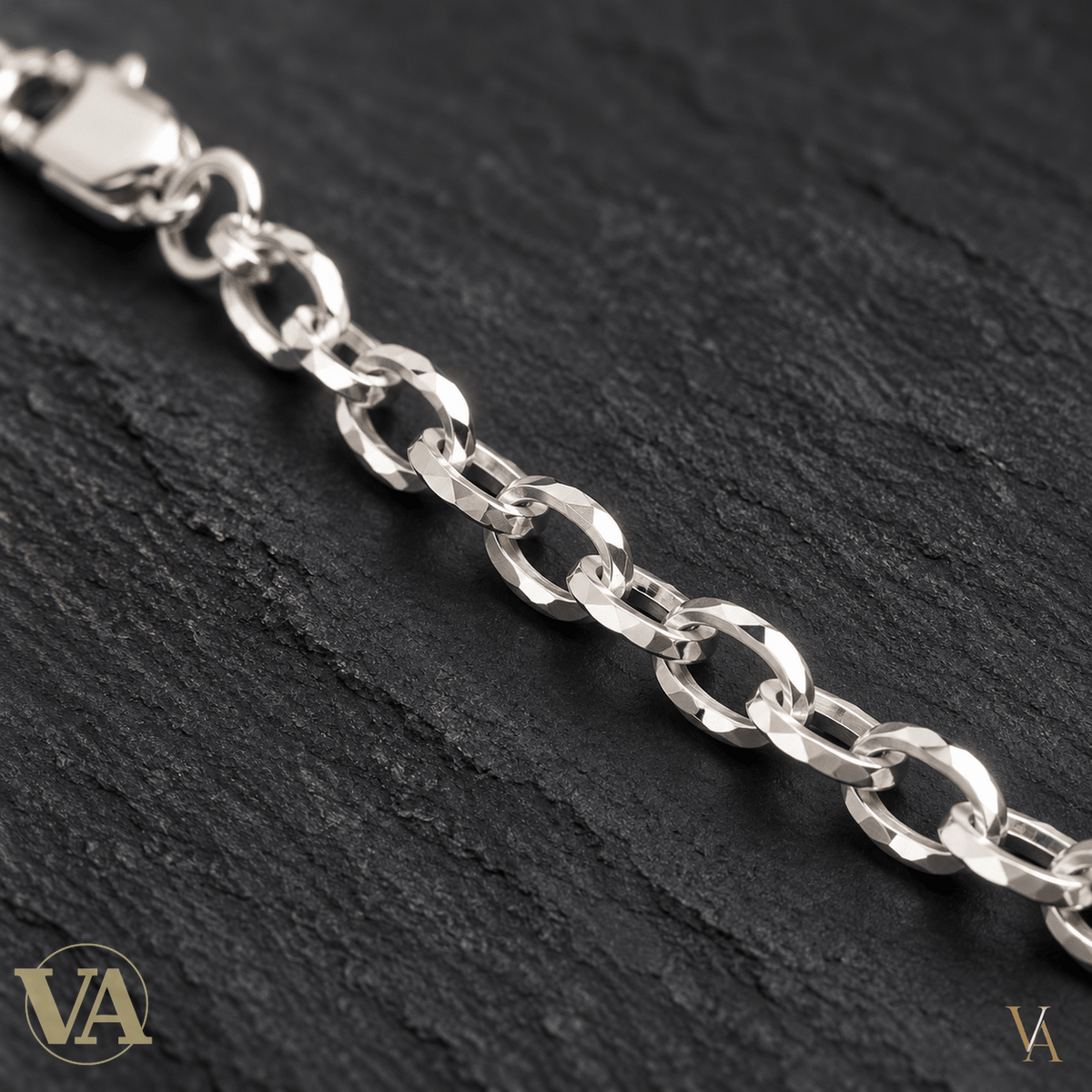 Chaîne Homme Argent 925 – Forçat diamantée 3,2 mm - Argent 925 - Vindicta