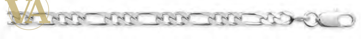 Chaîne Homme Argent 925 – Figaro 1+2 diamantée 4 faces Rhodiée 3,5 mm - Argent 925 - Vindicta