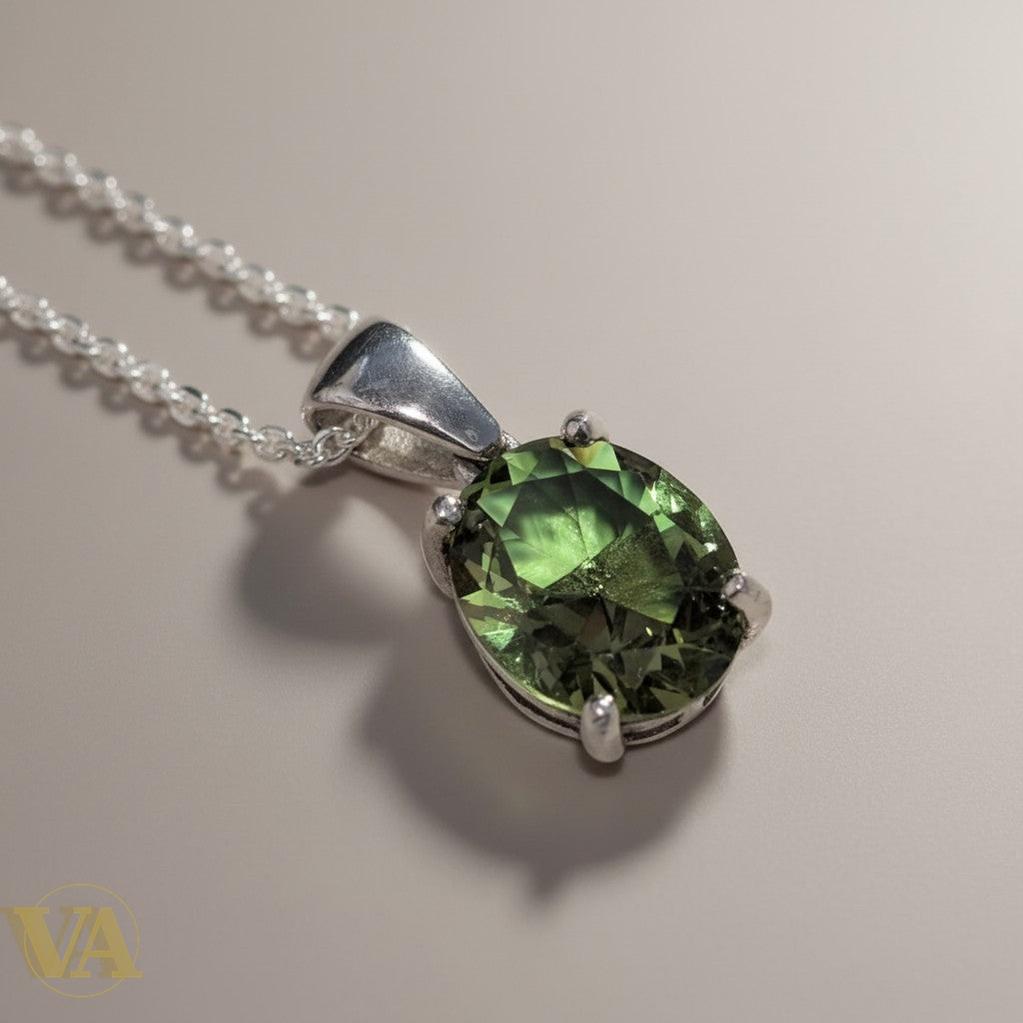 Collier Femme Sultanite Argent 925 - Pendentif Pierre Caméléon Changeante | Bijoux Vindicta