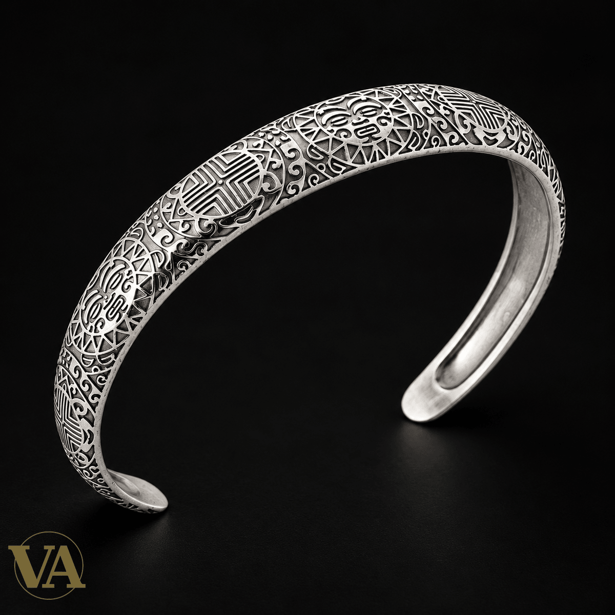Jonc Homme Argent 925 – Médaillons Géométriques - Argent 925 - Vindicta
